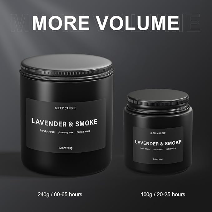 Scented Candles for Men, BOYUJK Candles for Home Scented, Candle Set for Stress Relief and Promote Sleep, Birthday Gifts for Men (1.1lb, 480g)