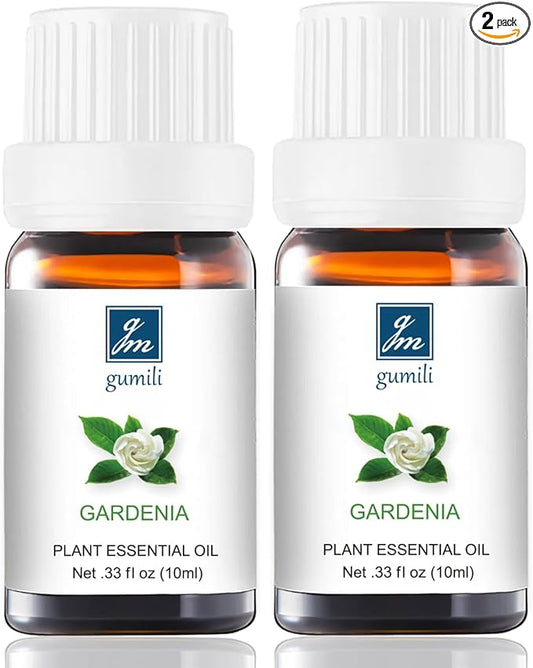 Gardenia Essential Oil - Natural Perfume for Aromatherapy, Perfume Making, Candles, Soap, Room Spray, Diffuser Blends - Pure Fragrance, 10mL Undiluted - Pack of 2