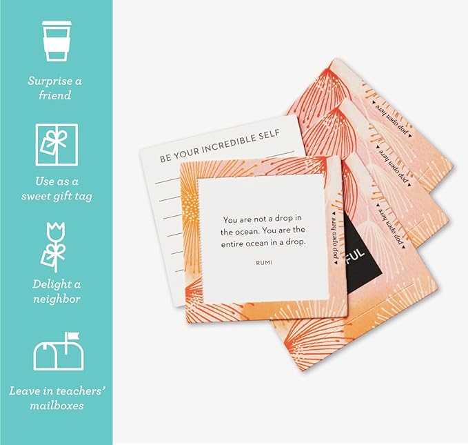 Compendium ThoughtFulls Pop-Open Cards — 2-Pack of Love and You're Wonderful — 60 Pop-Open Cards, Each with a Different Message Inside