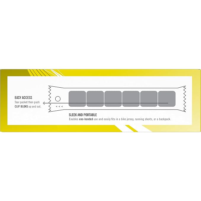 CLIF BLOKS - Margarita Flavor with 3X Sodium - Energy Chews - Non-GMO - Plant Based - Fast Fuel for Cycling and Running - Quick Carbohydrates and Electrolytes - 2.12 oz. (18 Count)