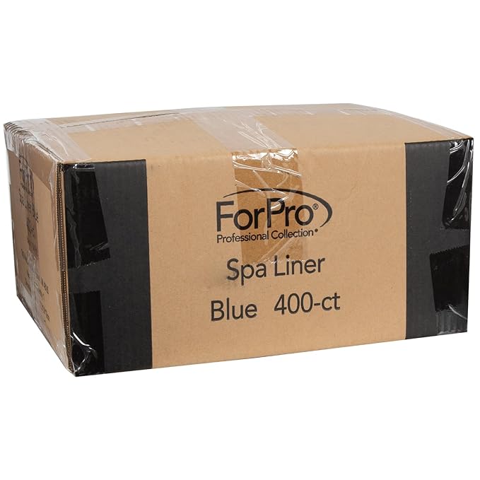ForPro Professional Collection Spa Liners, Fit All Pedicure Spas, Disposable Liners, Blue, 400-count