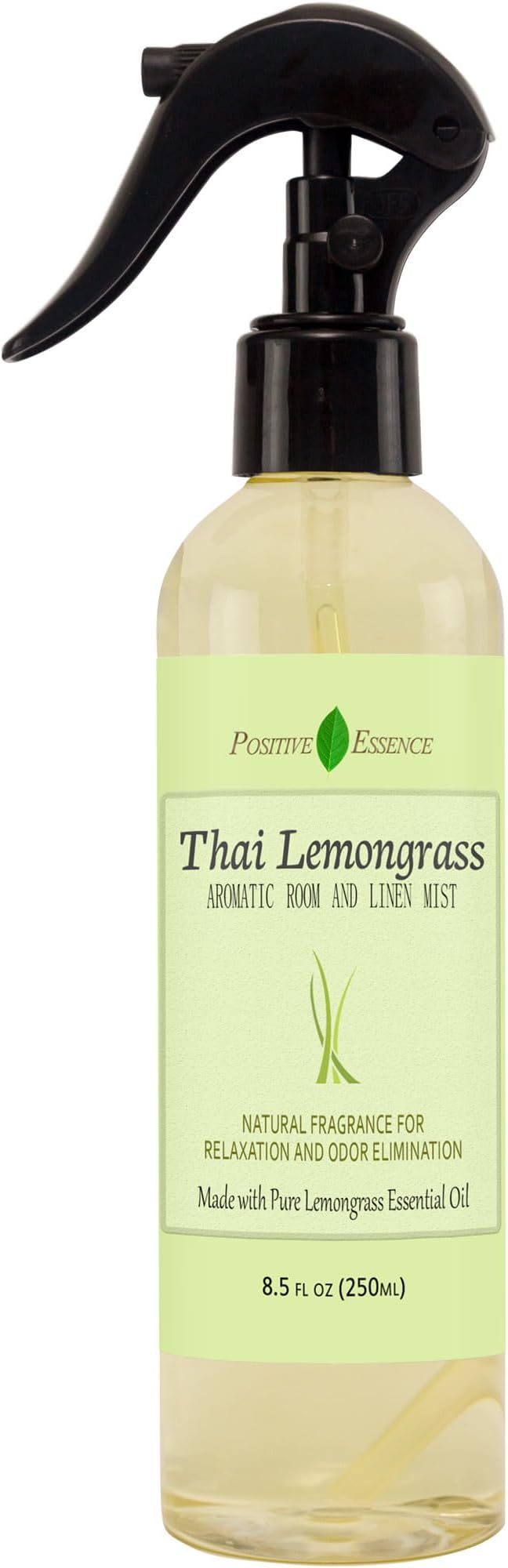 Thai Lemongrass Linen and Room Spray, Natural Air Freshener Made with Pure Lemongrass Essential Oil, Bathroom Air Freshener or Calming Pillow Spray (8.5 fl oz)