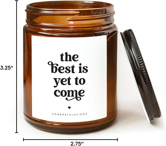 ThreeKin Scented Candles for Congratulations, Natural Soy Wax, Relaxing Aromatherapy Gifts, Essential Oils Lavender Scent, Long-Lasting Candle Burns for 65-Hours