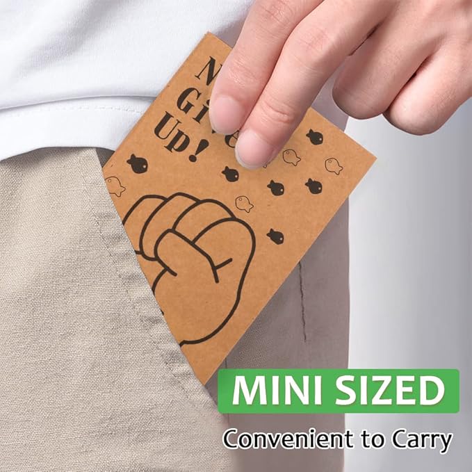 feela 30 Pack Kraft Notebooks, 15 Designs A6 Cute Mini Pocket Notebooks and Journals, Lined Motivation Small Journal Notebook Bulk for Women School Supplies Taking Memos, 4.1X5.8 in, 80 Pages