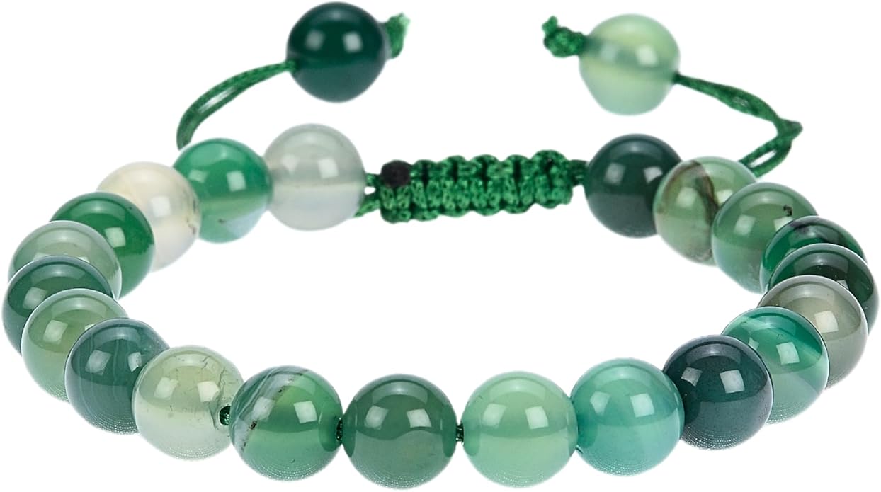 Energy Protection Crystal Handmade Adjustable Bead Bracelet Perfect for Men, Women’s Gift - Gemstone Healing Stretch Bracelet Pulsera Para Hombre Mujer Stocking Stuffer