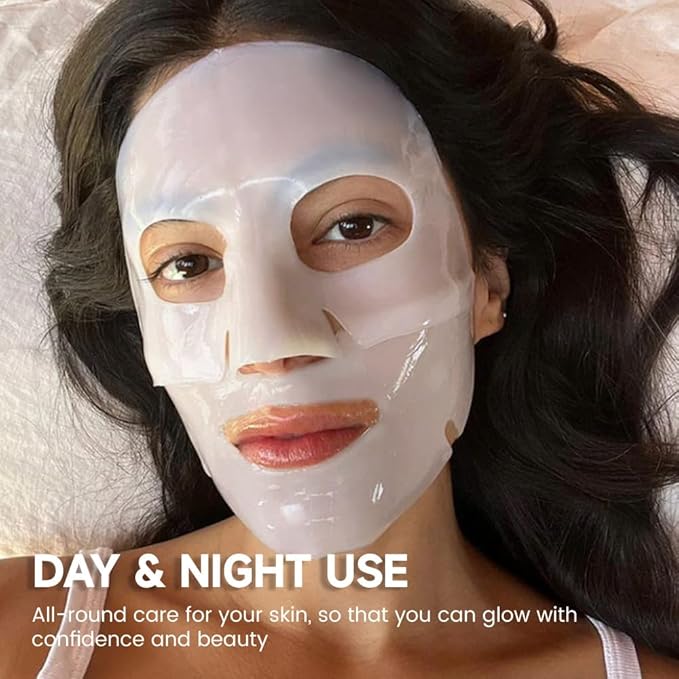 Kaely 7 Pack Deep Collagen Face Mask Skincare, Korean Anti Aging Facial Mask Skin Care, Hydrating Overnight Sheet Masks for All Skin Types, Soothe, Pore Minimizing