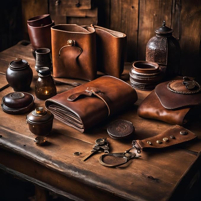 1OAK Scented Candles for Men (Vintage Leather) - Leather Candle- Masculine Decor - Long Burning Premium - Soy Wax (7oz.)