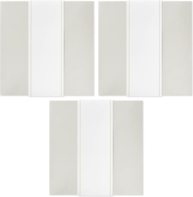 Hallmark 8" Medium Pearl White Gift Boxes with Wrap Bands (3 Boxes, 3 Wrap Bands) for Easter, Weddings, Bridal Parties, Valentine's Day, Graduations, Wrapped Treats and Cookies