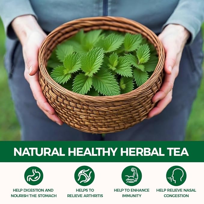 WOTIHA-Natural Nettle Leaf Tea 90g. 60 Herbal Tea Bags.Non-GMO • Additive-Free • Caffeine-Free