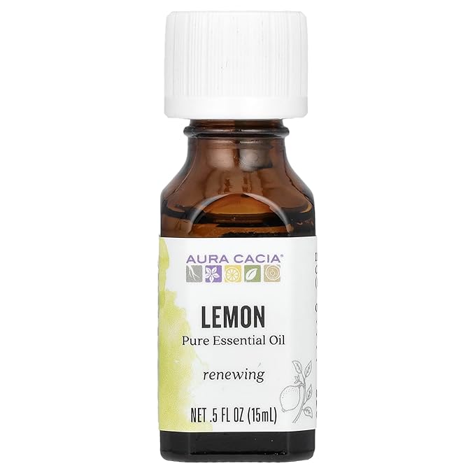 Aura Cacia Essential Oil Lemon, 0.5 oz.