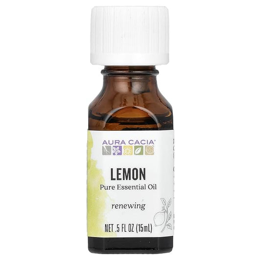 Aura Cacia Essential Oil Lemon, 0.5 oz.