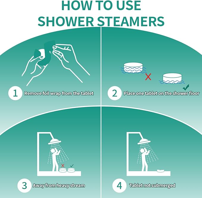 Shower Steamers Aromatherapy 15 Pack Christmas Stocking Stuffers for Teen Girls Women Men Organic Eucalyptus & Menthol Essential Oil, Spa Relaxing White Elephant Gifts, Travel Essentials Aromatherapy