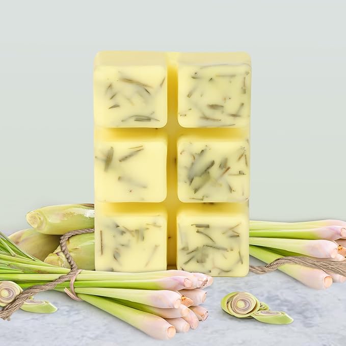 DEVI Scented Wax Melts, Natural Soy Wax Cubes Strong Scent -Citronella - Long Lasting Scented Melts for Warmer,4 Pack(24-Cubes)