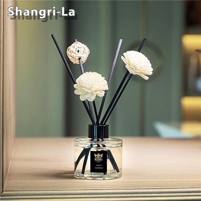 King of Scent Reed Diffuser & Oil Diffuser Sticks with Flower, Aromatherapy, Home & Kitchen Décor,Fragrance and Gifts… B0CHHBGTZQ (Shangri-La)