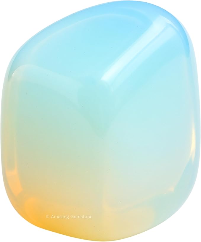 Amazing Gemstone Opalite Crystals&Healing Stones Tumbled - 1 oz Opalite Stone Gem Stones, Healing Stones for Energy Balance, Stress Relief - Premium Polished Gems Rocks for Meditation & Wellness