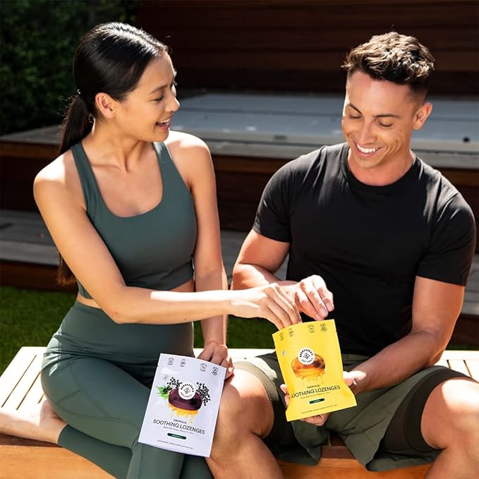 Beekeeper's Naturals Soothing Honey Elderberry Cough Drops Immune Support with Vitamin D, Zinc and Propolis Throat Soothing Lozenges, 14 Ct