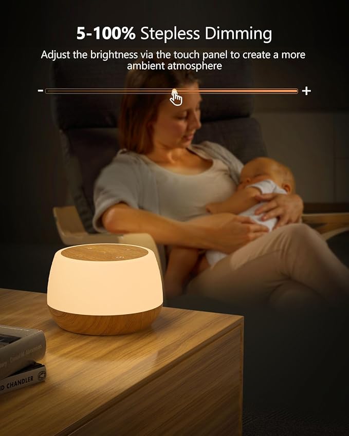 Kids Night Light Touch, Rechargeable Bedside Lamp Stepless Dimmable, 3 Modes & 9 Colors Changing, Portable Touch Table Lamp with Timing & Memory, Soft Eye Caring Night Lamp for Adults