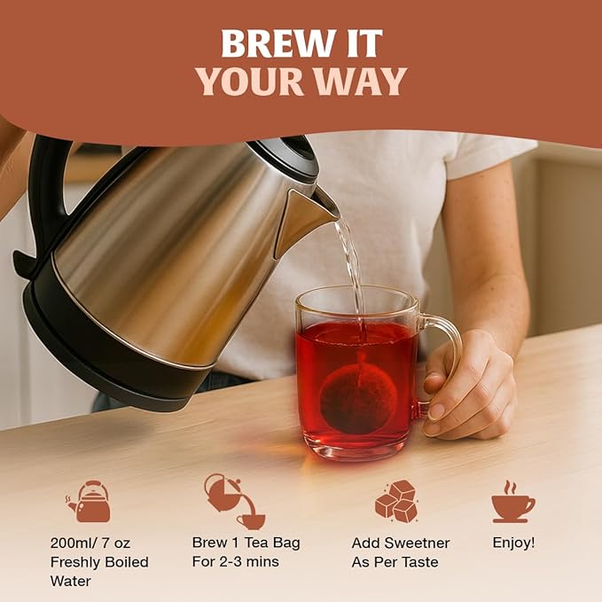 HANDPICK, Organic English Breakfast Black Tea Bags (100 Count) USDA Organic, Non-GMO | Strong, Robust, High-Caffeine Black Tea | Eco-conscious Tea Bags, Brew English Breakfast Tea & Kombucha Tea