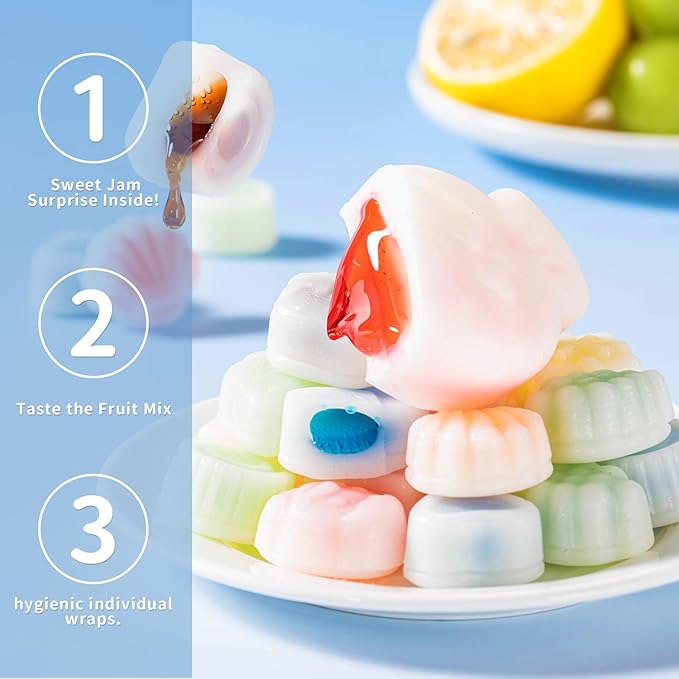 Halfoma Chewy Wax Bottle Candy with 3 Giant Fish - 30-Piece Assorted Fruit Flavors Chew Treats for Kids, Party Favors, Classroom Supplies,9.5oz