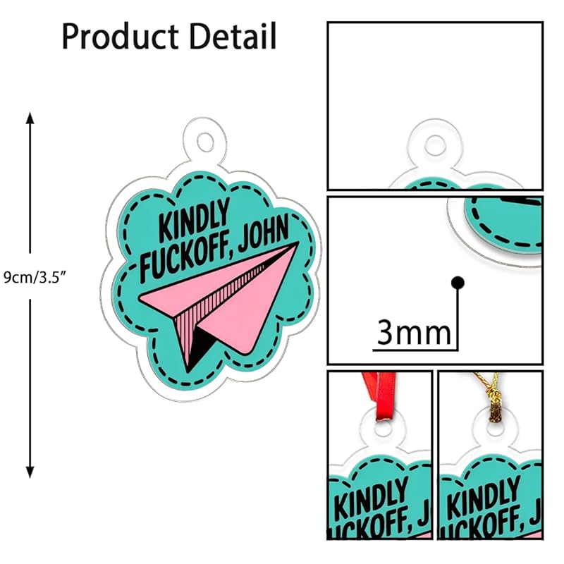 Funny Kindly Ornament, Personalized Holiday Gift, Custom Christmas Ornament, Gag Gift for Friends, Playful Holiday Keepsake Acrylic Ornament – Personalized Christmas Tree