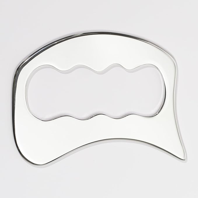 Gua sha Tool gua sha Stainless Steel iastm Tool Gussha Massage Tool Muscle Scraping Tool for Soft Tissue Therapy and Reduce Arms,Back, Legs, Neck Muscle Pain(SANliandao)………