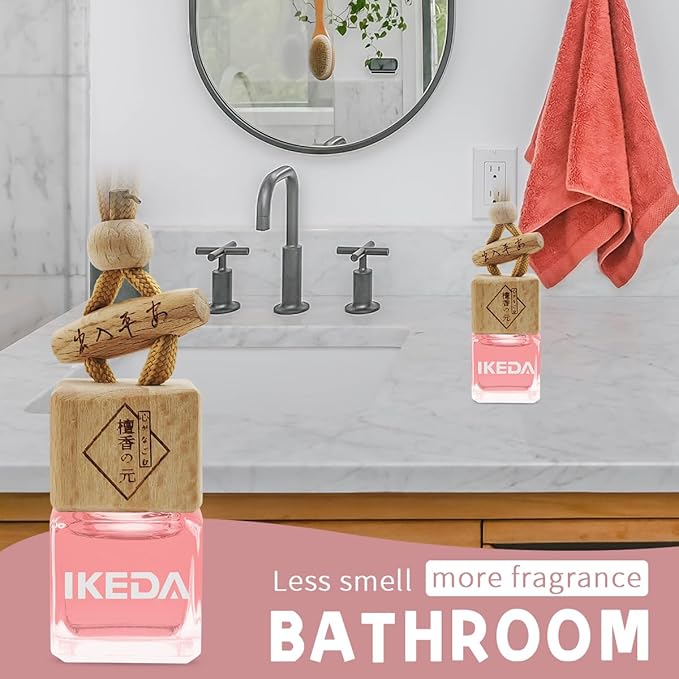 Car Air Freshener | Square Hanging Car Scent with Vent Clip Bottle | Long Lasting Fragrance | Essential Oil Diffuser | Odor Eliminator Deodorizer (Square-Forever)