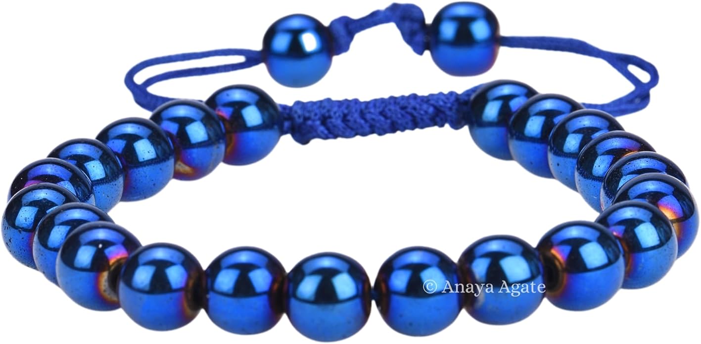 Energy Protection Crystal Handmade Adjustable Bead Bracelet Perfect for Men, Women’s Gift - Gemstone Healing Stretch Bracelet Pulsera Para Hombre Mujer Stocking Stuffer