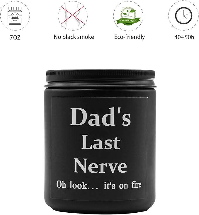 Lihome Gifts for Dad from Daughter Son, Funny Fathers Day & Birthday &Thanksgiving & Christmas Gifts, Lavender Scented Candles(7oz)