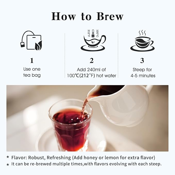 Ginseng Tea Bags - Natural Energy Boost Herbal Tea with Goji Berry & Red Dates, Kidney Tea for Mental Focus, Caffeine F-ree Morning Teas, 10 Counts Starch Bag Gift Box