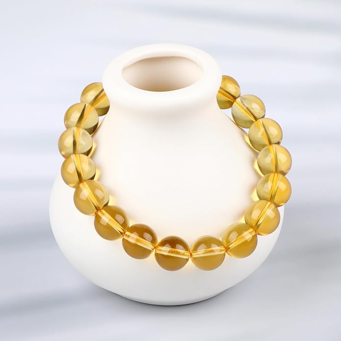 LPBeads Handmade Natural Gemstone Stretch Elastic Bracelet Healing Crystal Round Stone Beads Jewelry Gifts for Women Men