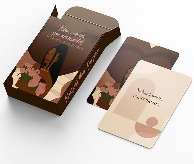 Affirmations for Black Women - Bloom Where You Are Planted Affirmation Card Deck, 52 positive affirmation cards, Daily Affirmations for Black Women