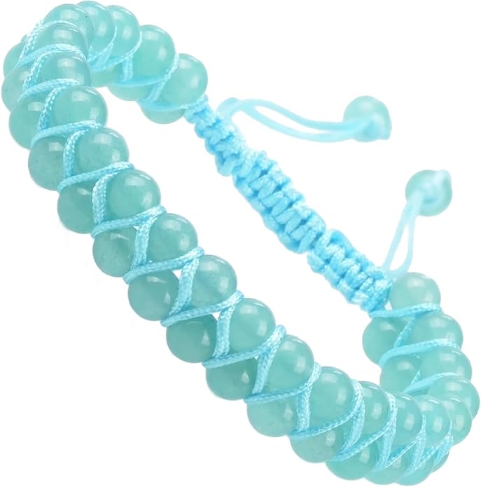 MASSIVE BEADS Double Layer Natural Chakra Healing Power Crystals Macrame Bracelet Yoga Stone Beads Gemstone Meditation Relax Anxiety Bangle for Unisex Women Men