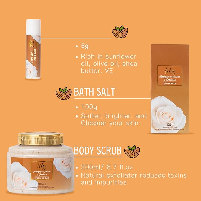 Christmas Gifts for Women - 10-Piece Honey Almond Bath & Body Gift Set for Women Spa Gift Basket Self Care Kit with Bath Bomb & Moisturizers | Mothers Day, Birthday Gifts, All Occasion Holiday Present