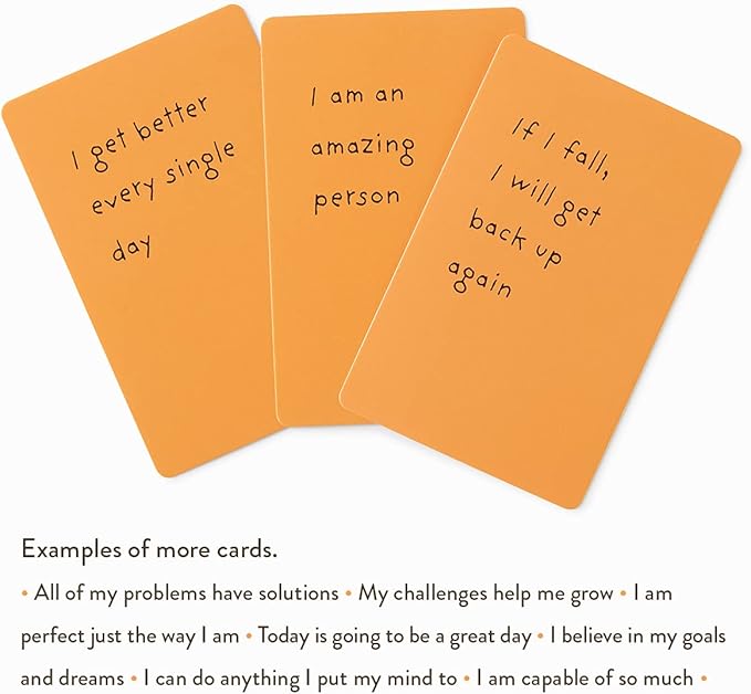 Mal Paper Kids Affirmation Card Deck - 52 Pack | Great for Mindfulness Challenge, Mantras, Meditation Tools, Inspirational Cards and as a Positive Thinking Tool | Great for Children Aged 6-12