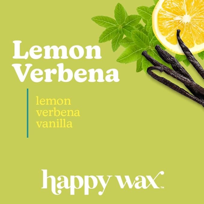 Happy Wax Lemon Verbena Bear Melts - Natural Strong Fresh Scent with Essential Oils - Non-Toxic and Pet-Safe Melts (8 oz Pouch)