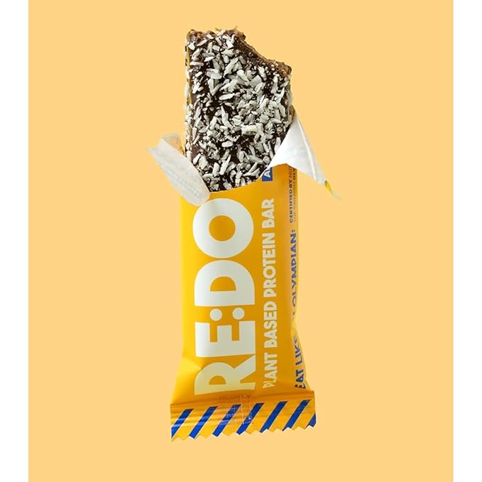 Re:Do Plant-Based Swedish Chocolate Ball Protein Bars (9 Bars) 12g Vegan Protein, Dairy & Nut Free, No Palm Oil