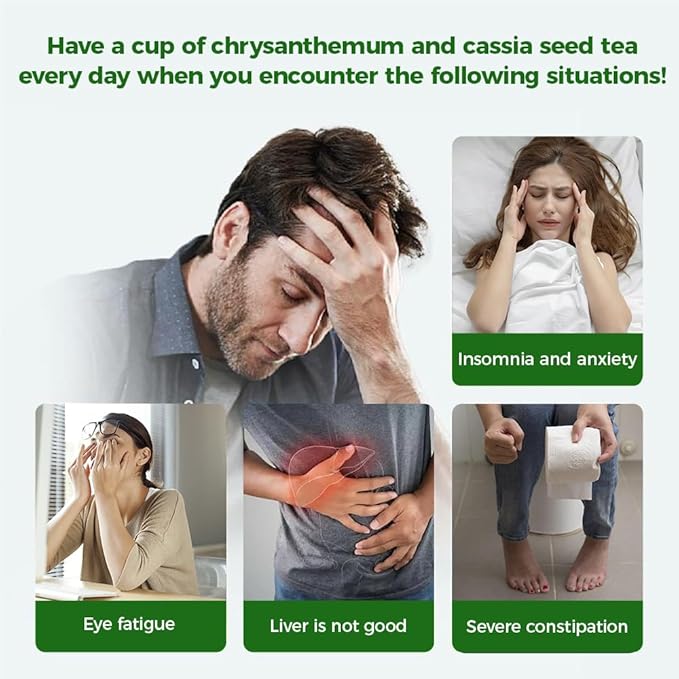 WOTIHA Chrysanthemum cassia seed tea 150g，30 Herbal Teabags， burdock root tea | Honeysuckle | Goji berry | Osmanthus flower | Combination Herbal Tea