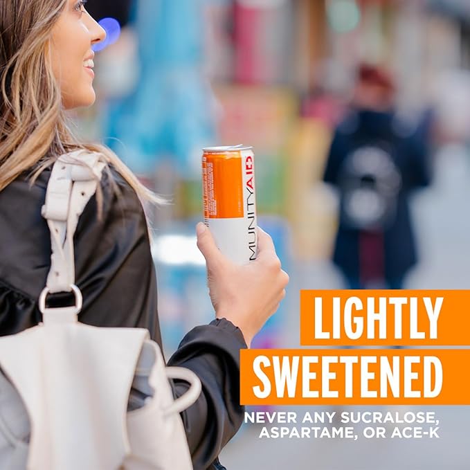 LIFEAID ImmunityAid Support Blend Echinacea, Zinc, Astragalus and Vitamin C No Artificial Flavors or Sweeteners Contains 100% Clean, Vegan and Gluten-free No Caffeine, 12 Fl Oz (Pack of 24)