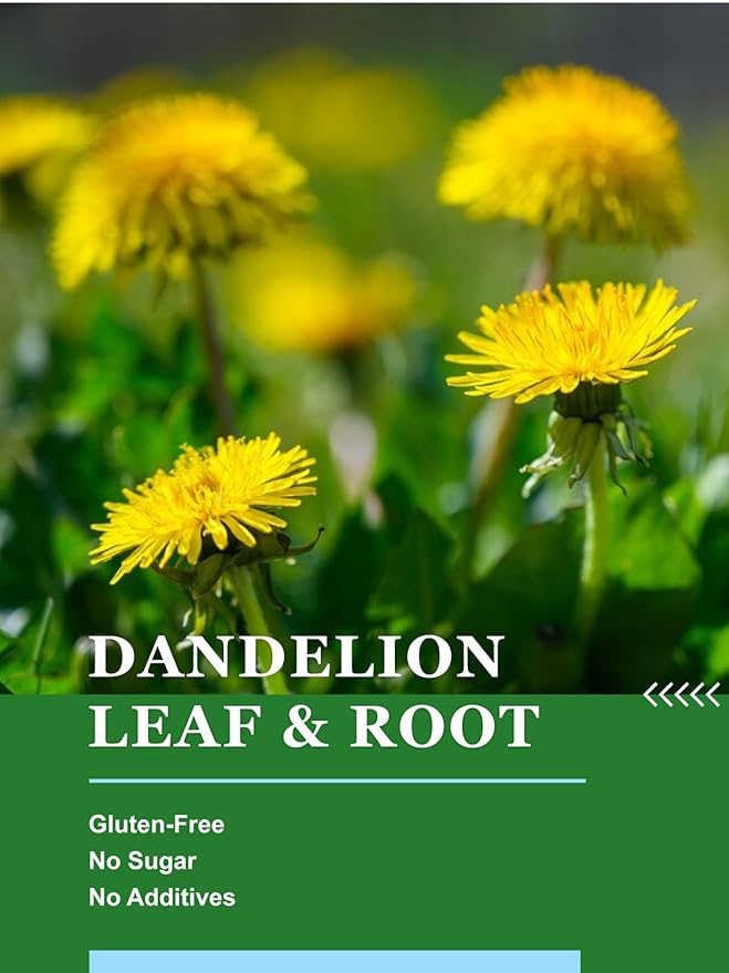 HYNTMYT Dandelion Leaf & Root Tea, Natural Roasted Dandelion Root, Mild & Earthy Taste, Caffeine Free, 120 Count