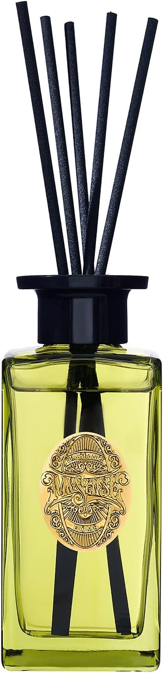 M&SENSE 6.3 oz Large Reed Diffuser Set | Eucalyptus Mint Scent Oil Diffuser with Sticks | Hotel Collection Non-Toxic Essential Oil |for Bedroom Bathroom Living Room