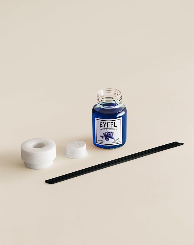 EYFEL Reed Diffusers for Home – Lavender Reed Diffuser Set 4.05 fl oz Oil Diffuser Sticks, Bathroom Diffuser, Home Fragrances, Scented Sticks, Home Décor