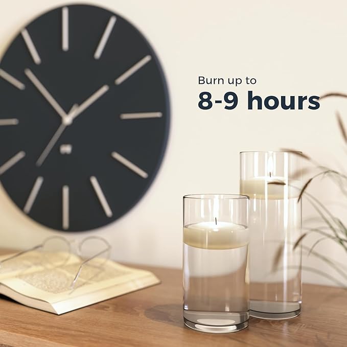 72 Floating Candles, 3 inches in Height, 0.8 inches in Width, Burning for Approximately 8-10 Hours, odorless and smokeless, Emitting Warm Light, Adding a Romantic Atmosphere to You and Your Family
