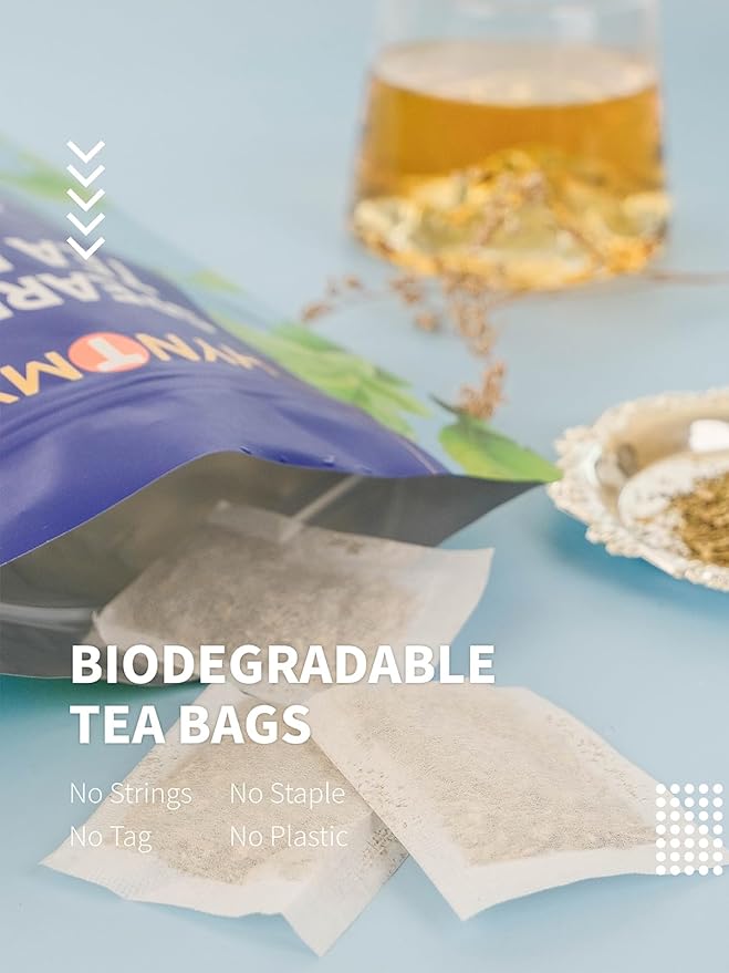 HYNTMYT Spearmint Tea Bags, Natural Spearmint Leaves, Crisp & Clean Flavor, Caffeine Free, 100 Count