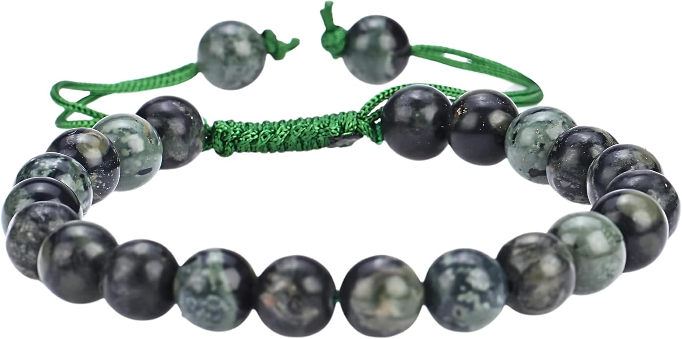 Energy Protection Crystal Handmade Adjustable Bead Bracelet Perfect for Men, Women’s Gift - Gemstone Healing Stretch Bracelet Pulsera Para Hombre Mujer Stocking Stuffer