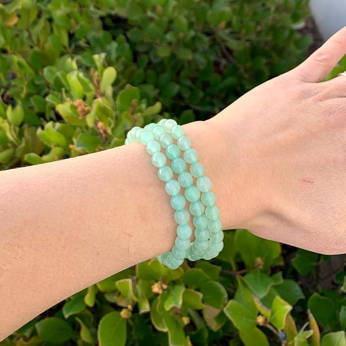 Adabele 1pc Natural Stretch Gemstone Bracelet 6mm (0.24 Inch) Bead 7" 7.5" 8 inch Healing Crystal Quartz Energy Chakra Jewelry Women Birthday Gift