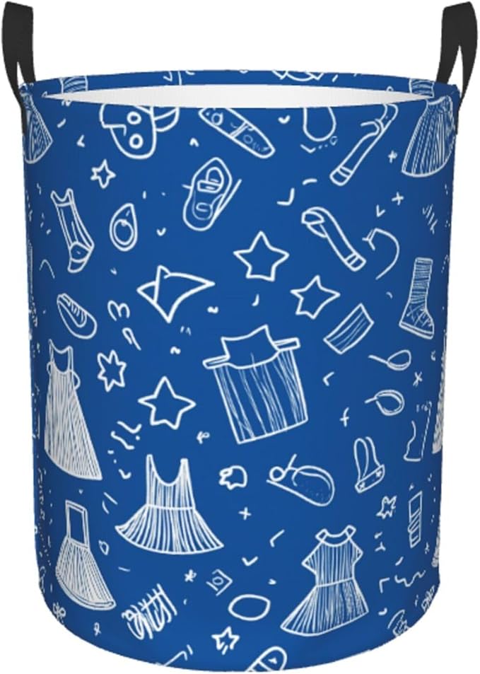 Laundry Basket Colorful Lin Collapsible Large Capacity, Dirty Clothes Basket Durable Lightweight Hamper With Handles Ideal For Clothes, Toys Home Organization19.6in X 15.7in,63L