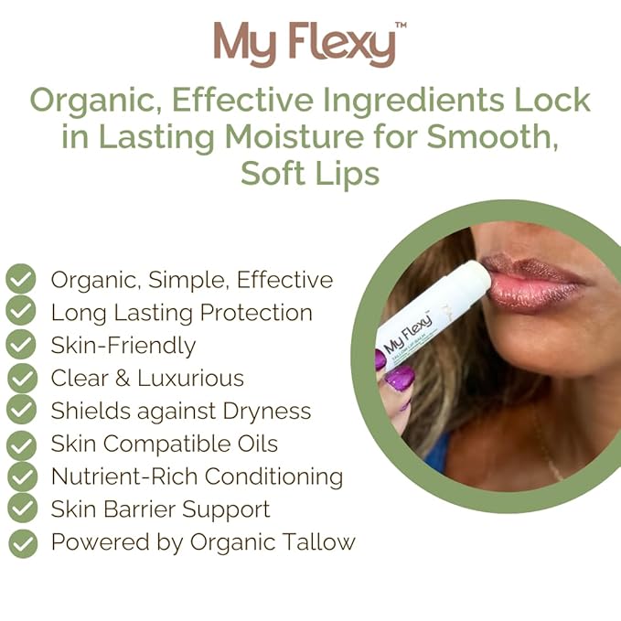 100% Organic Lip Balm Hydrating, Grass-Fed Beef Tallow Lip Balm, Made with Pasture Raised Tallow, Honey, Beeswax, & Orange Essential Oil, Lip Balms & Moisturizers - Bulk Pack of 3