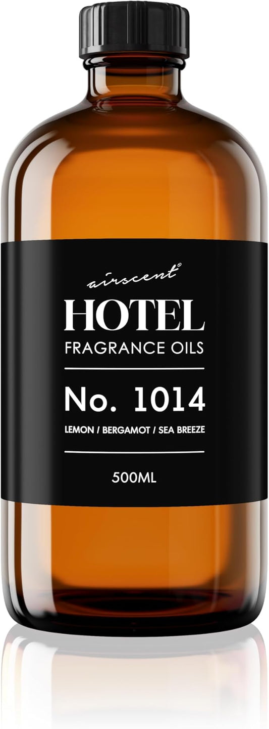 AirScent Hotel Diffuser Oil No. 1014 Inspired by The Iconic 5-Star Hotel Coastal Blend - Lemon Bergamot Sea Breeze - 500 mL Bottle - Fragrance Oil for Ultrasonic and Waterless Diffusers and Crafting