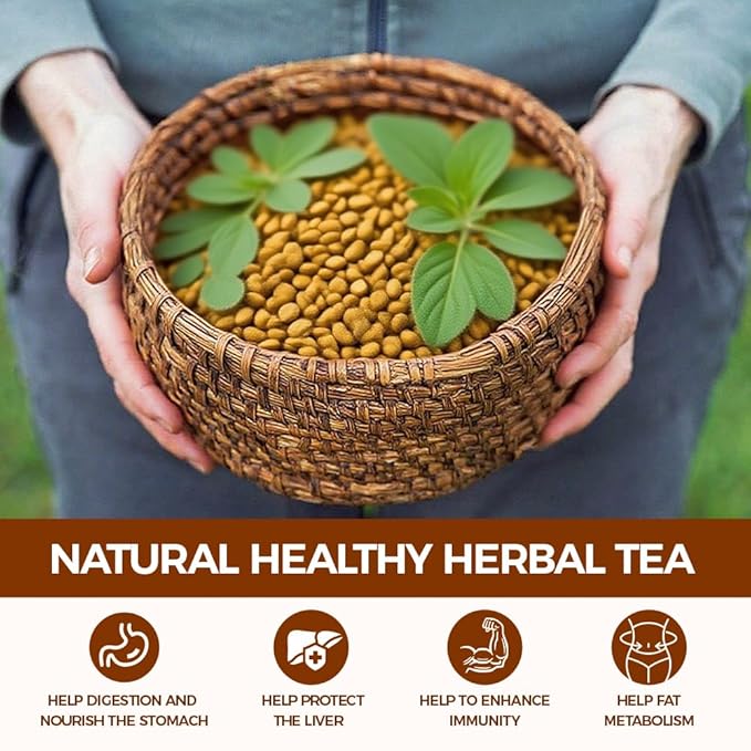 WOTIHA-Natural Fenugreek Tea 200g. 80 Herbal Tea Bags.Non-GMO • Additive-Free • Caffeine-Free • Sugar-Free • Vegan