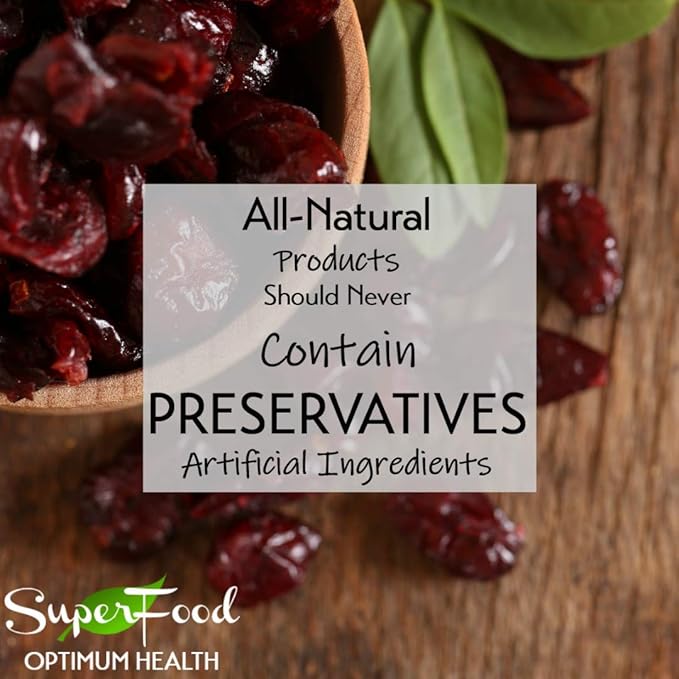 Gerbs Dried Cranberries 4 lbs. | Unsulfured, No Additives, Resealable Bag | Naturally Tart & Juicy | Top 14 Allergen-Free